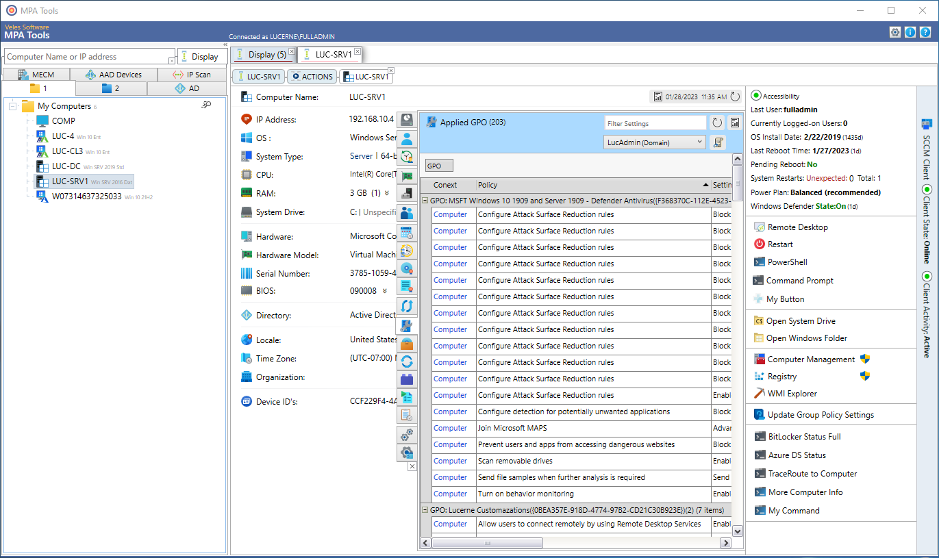 screenshot of MPA Tools